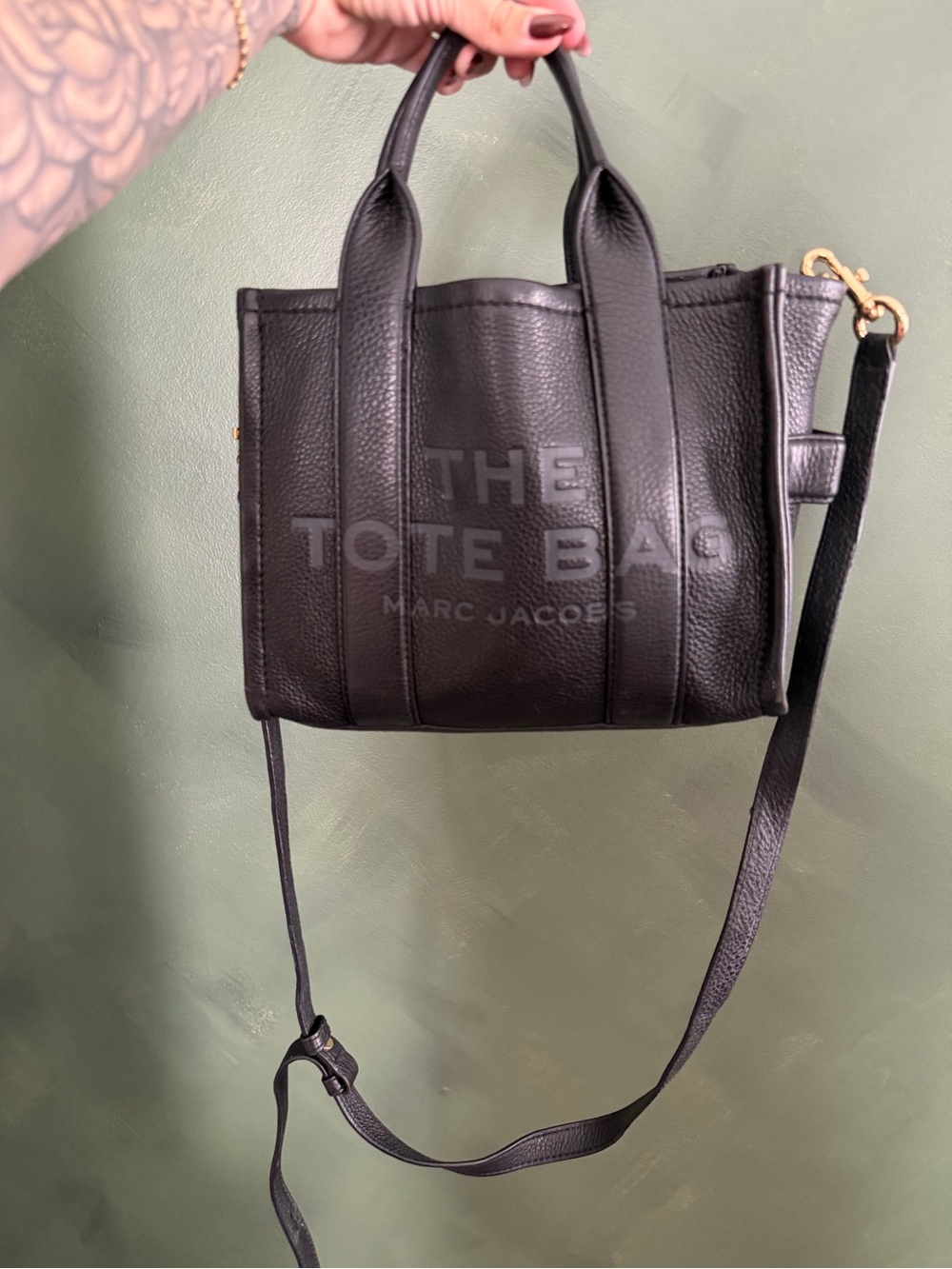 Marc Jacobs Black Leather 'The Tote Bag'